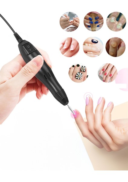 2025 Model Elektrikli Tırnak Freze Makinesi, 6 Başlık, Manikür ve Pedikür Cihazı modelleri