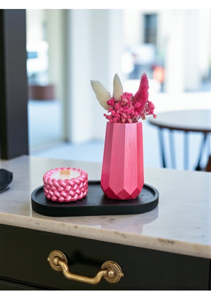 Dekoratif Elmas Vazo ( Çiçek Hediyemizdir), Mum ve Tabak 3’lü Set, Modern Masa Üstü Dekor fiyatları