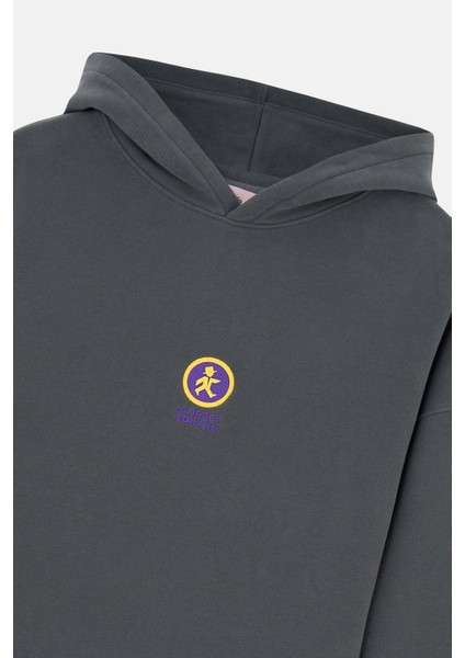 Atıf Bey Logo Supersoft Hoodie - Antrasit modelleri