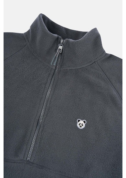 Panda Half-Zip Polar - Antrasit indirimleri
