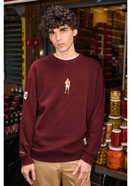 Metin Oktay Supersoft Sweatshirt - Bordo modelleri