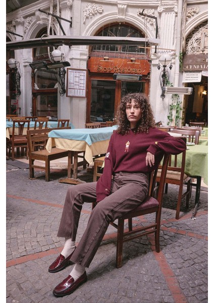 Metin Oktay Supersoft Sweatshirt - Bordo fırsatları