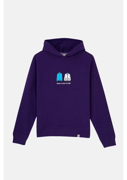 Atom Supersoft Hoodie - Mor modelleri