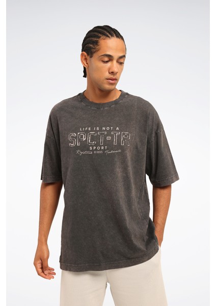 Korre Tee Antrasit Erkek Kısa Kol T-Shirt