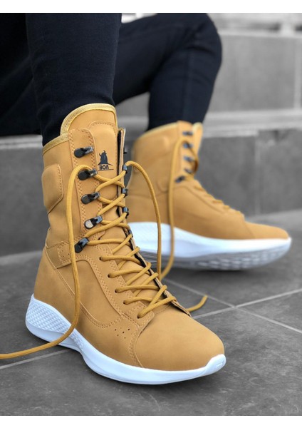 ET0600 Bağcıklı Camel Sarı Boksör Unisex Spor Postal Bot