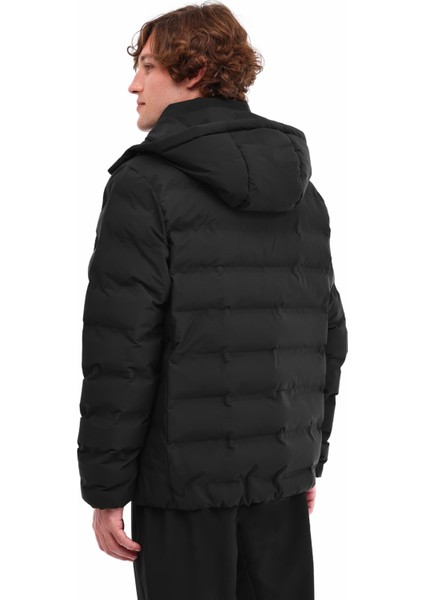 Henry Jacket Siyah Erkek Kısa Kaban