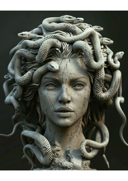 Medusa Portresi V2 Ev Duvar Salon Güzellik Salonu Ofis Dükkan Dekarasyon Kanvas Tablo fiyatları