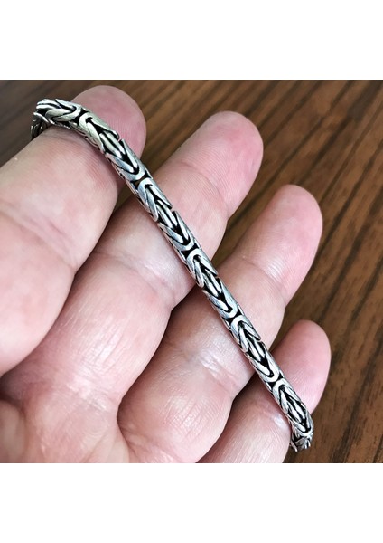 925 Ayar Gümüş Erkek Yuvarlak Kral Zincir Bileklik Künye Erkeğe Hediye MSB14 indirimleri