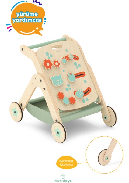Trio | Yürüteç Yürüme Yardımcısı | Aktivite Masası Ahşap Chef Versiyonu