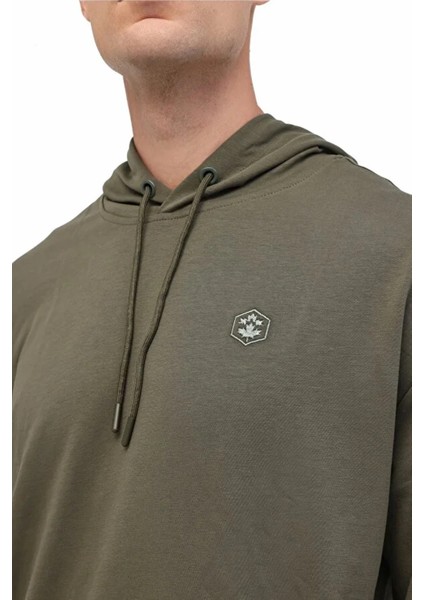 SN73 Hoodie Kapsonlu Erkek Sweat - Haki fırsatları