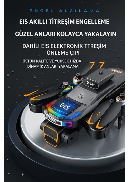 Eıs Akıllı Drone – Katlanabilir Tasarımlı Rgb Işıklandırmalı Kameralı Tek Dokunuşla Kalkış ve Iniş modelleri