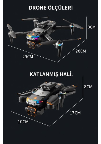 Eıs Akıllı Drone – Katlanabilir Tasarımlı Rgb Işıklandırmalı Kameralı Tek Dokunuşla Kalkış ve Iniş fırsatları