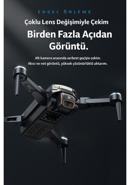 Eıs Akıllı Drone – Katlanabilir Tasarımlı Rgb Işıklandırmalı Kameralı Tek Dokunuşla Kalkış ve Iniş indirimleri
