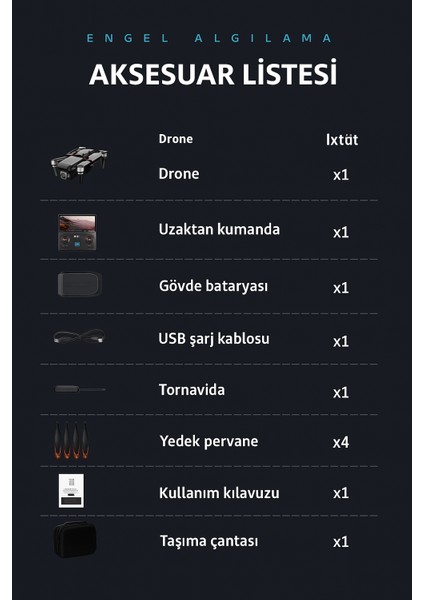 Eıs Akıllı Drone – Katlanabilir Tasarımlı Rgb Işıklandırmalı Kameralı Tek Dokunuşla Kalkış ve Iniş