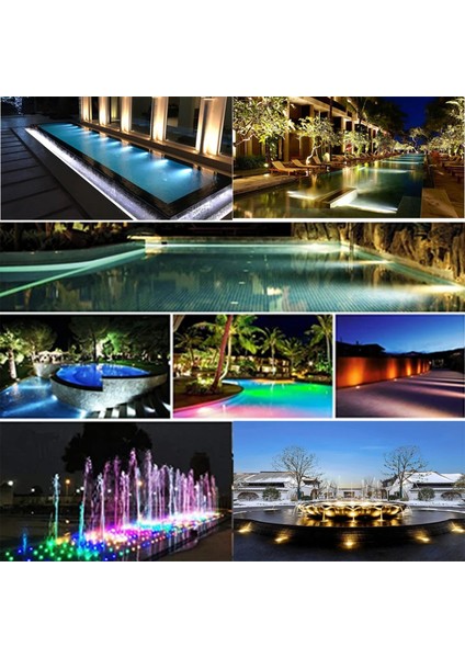 Slim Flat Kare Sıva Üstü LED Havuz Aydınlatma Ampülü Lamba Doğal Beyaz 230MM x H33MM 30W