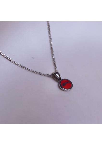 925 Ayar Gümüş Kırmızı Mineli Rodaj Kaplama Minimal Kalpli Kolye fiyatları