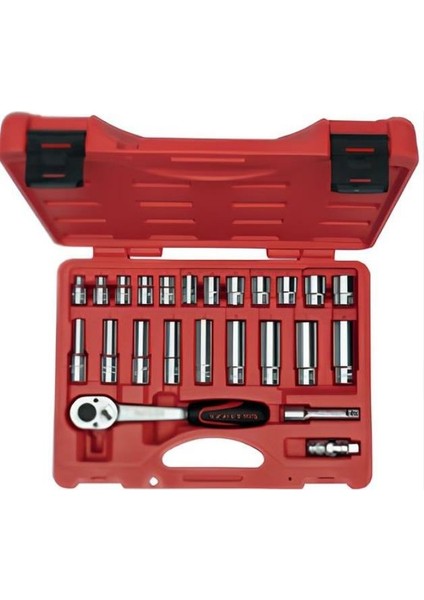 Izeltaş 14000 005134 3/8” Altı Köşe Lokma Anahtar Set (24 Parça, Mm)