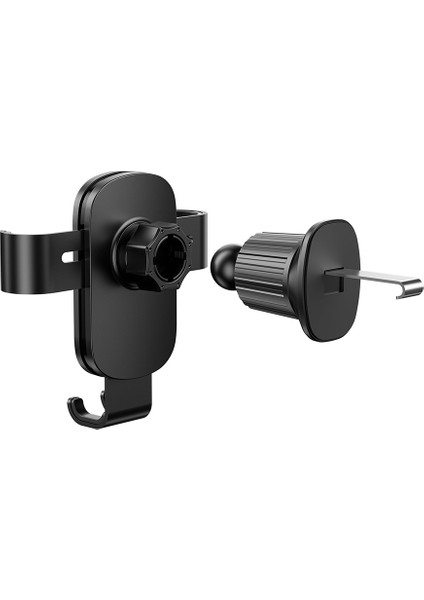 WI-CH058 Gentleman 360 Derece Dönebilen Sarsıntı Önleyicili Araç Telefon Tutucu Siyah