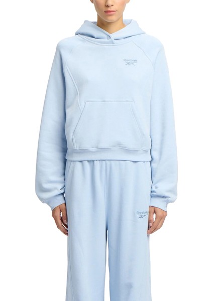 Icon Elements Ft Hoodıe Mavi Kadın Sweatshirt