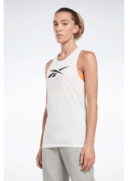 Te Graphic Tank - Vector Beyaz Kadın Atlet
