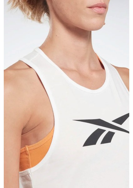 Te Graphic Tank - Vector Beyaz Kadın Atlet