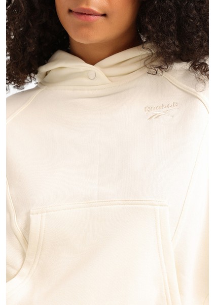 Icon Elements Ft Hoodıe Ekru Kadın Sweatshirt