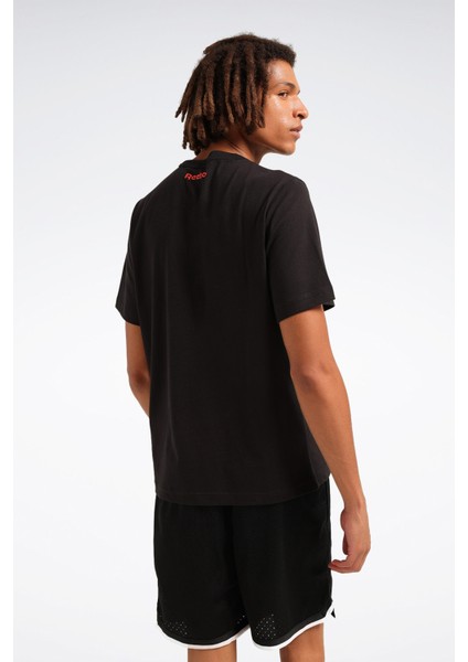 Basketball T-Shırt Siyah Erkek Kısa Kol T-Shirt