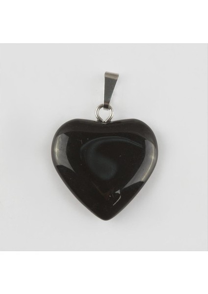 Nrtmsa Onix Kalpli Doğaltaş Kolye Ucu-siyah