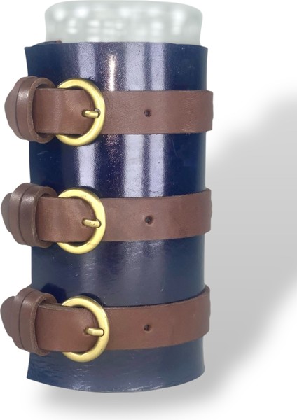 Bee Medium Deri Kaplama Cam Vazo