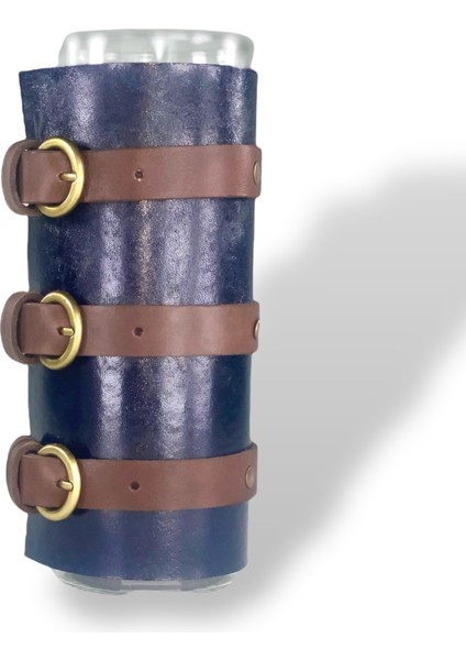 Bee Medium Deri Kaplama Cam Vazo