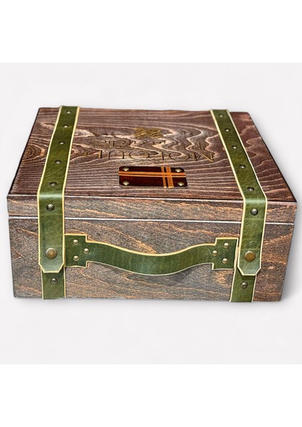 Bricks Iıı Deri Şeritli Ahşap Kutu