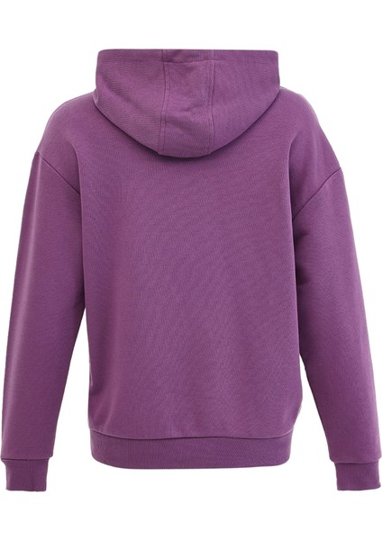 New Id Relax Sl Hoodıe Mor Kadın Sweatshirt