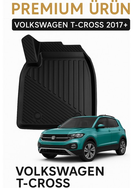 Volkswagen T-Cross 2017+ Uyumlu 3D Havuzlu Oto Paspas Premium modelleri
