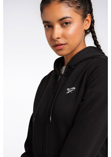 RI SL FRENCH TERRY FZ Siyah Kadın Eşofman Üstü