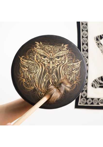 Baykuş Temalı Şaman Davulu modelleri