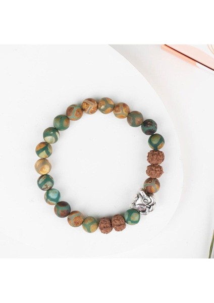 Tibet Akik Taşlı Doğal Bileklik