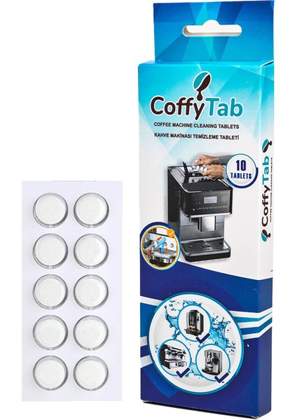 A001-2 Kahve Makinesi Temizleme Tableti, 2 Gr, 10 Tablet
