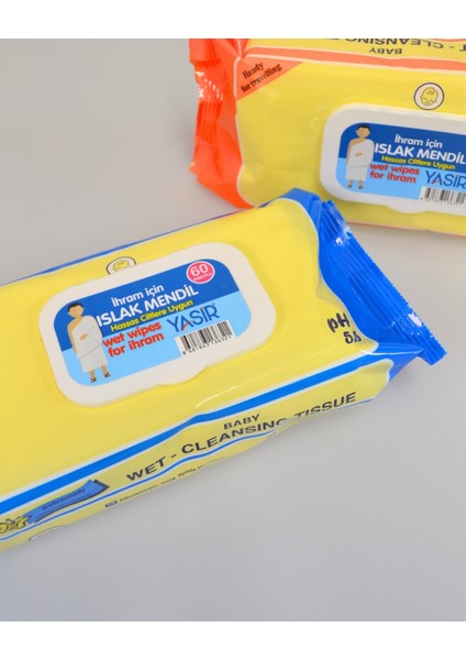 Umre ve Hac Için Kokusuz Islak Mendil – Ihrama Uygun, 2’li Paket (Toplam 120 Adet) Hijyen Mendil fırsatları