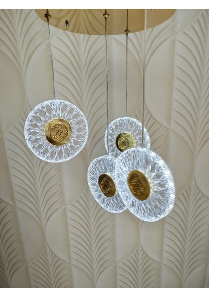 Şık Tarz Modern LED Avize Gold Ledli Salon Avize fiyatları