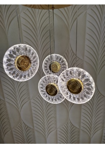 Şık Tarz Modern LED Avize Gold Ledli Salon Avize fırsatları
