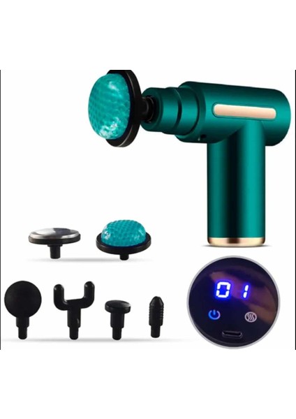 Darbeli Şarjlı 6 Başlıklı Masaj Aleti