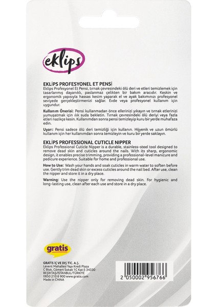 Profesyonel Tırnak Eti Kesme Pensi, Güçlü ve Hassas Kullanım Için Tasarlandı fiyatları