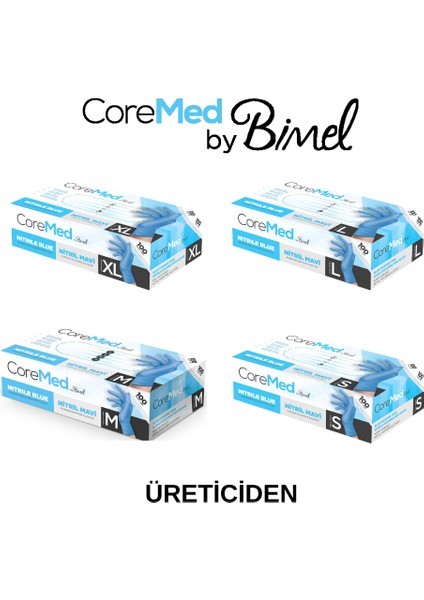 Nitril Mavi Muayene Eldiveni M - 1 Paket 100 lü modelleri