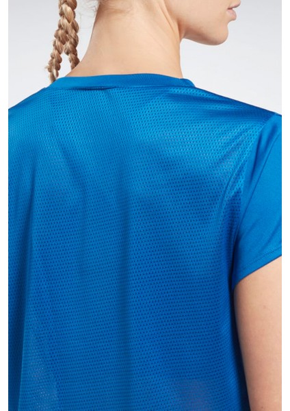 WOR Commercial Poly Mavi Kadın Kısa Kol T-Shirt