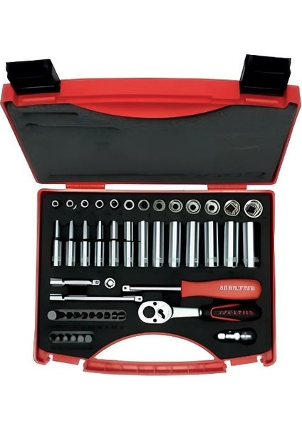 Izeltaş 14000 005131 1/4” Altı Köşe Lokma Anahtar ve Bits Set (48 Parça, Mm)