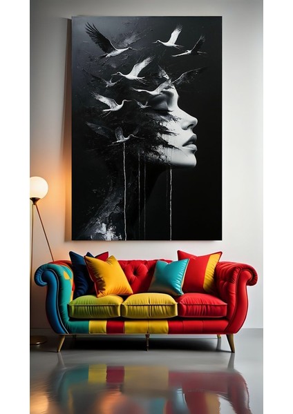 Soyut Fotoğraf V1 Ev Duvar Salon Güzellik Salonu Ofis Dükkan Dekarasyon Kanvas Tablo