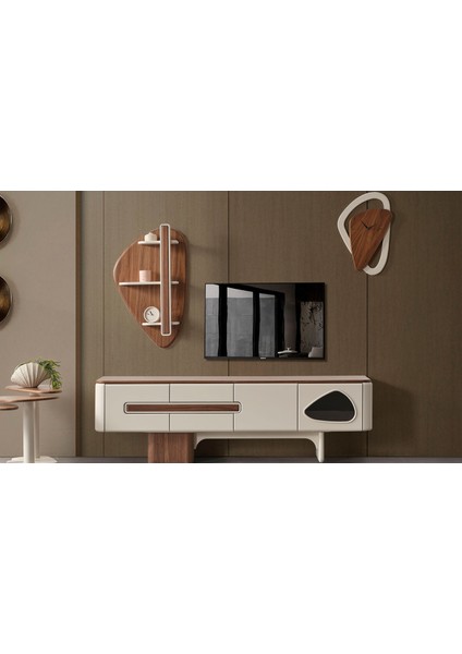 Jacob Tv Ünitesi - Krem Ceviz