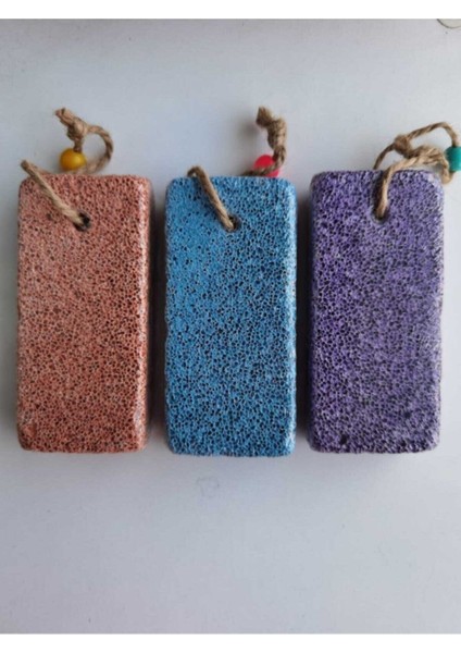 Topuk ve Nasır Temizleme Taşı Seti, 3 Adet, Ponza ve Bakım Aracı