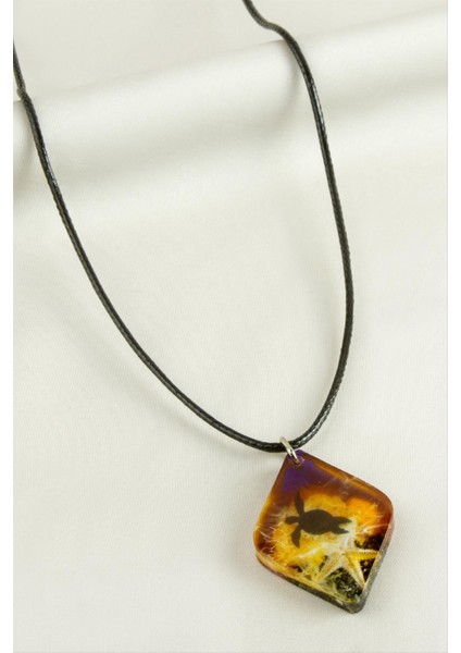 Msa-Shop Kaplumbağa Epoksi Kolye-Sarı fiyatları