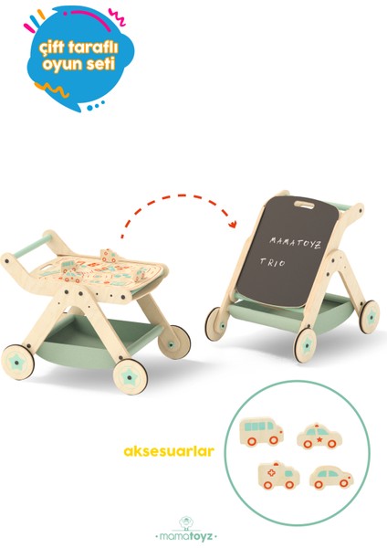 Trio | Yürüteç Yürüme Yardımcısı | Aktivite Masası Ahşap Şehir Versiyonu modelleri